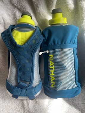 Two Nathan Blue Running Handheld Water Bottles - Dual Pack